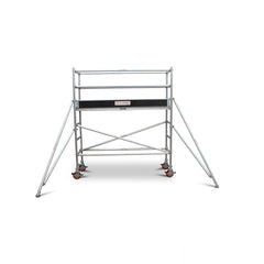 1.9m – 2.2m Narrow Aluminium Mobile Scaffold Base Tower with 4 Outriggers & Kickboards