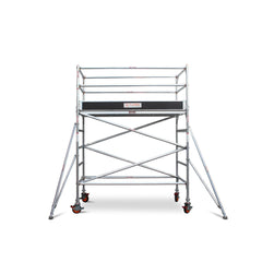 2.3m – 2.6m Wide Aluminium Mobile Scaffold Base Tower with 4 Outriggers & Kickboards
