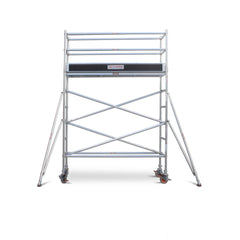 2.7m – 3.0m Narrow Aluminium Mobile Scaffold Base Tower with 4 Outriggers & Kickboards