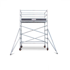 2.7m – 3.0m Wide Aluminium Mobile Scaffold Base Tower with 4 Outriggers & Kickboards