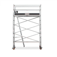 3.1m – 3.4m Narrow Aluminium Mobile Scaffold Base Tower with Kickboards