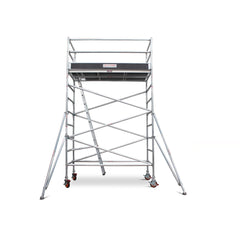3.5m – 3.8m Wide Aluminium Mobile Scaffold Base Tower with 4 Outriggers & Kickboards
