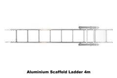 3.9m - 4.2m Narrow Aluminium Mobile Scaffold Base Tower with 2 Outriggers & Kickboards