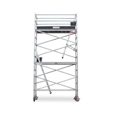 4.3m - 4.6m Narrow Aluminium Mobile Scaffold Base Tower with Kickboards