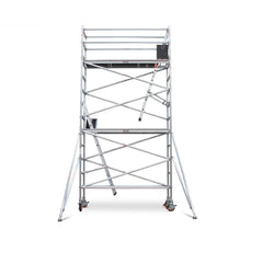 4.3m - 4.6m Wide Aluminium Mobile Scaffold Base Tower with 4 Outriggers
