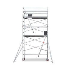 4.7m – 5.0m Narrow Aluminium Mobile Scaffold Base Tower with 2 Outriggers