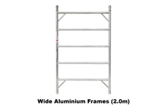 5.1m – 5.4m Wide Aluminium Mobile Scaffold Base Tower with 4 Outriggers & Kickboards