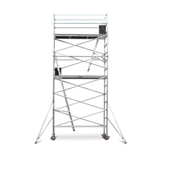 5.1m – 5.4m Narrow Aluminium Mobile Scaffold Base Tower with 4 Outriggers