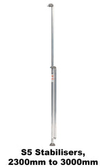 5.9m - 6.2m Wide Aluminium Mobile Scaffold Base Tower with 2 Outriggers & Kickboards