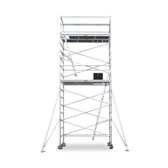 5.9m - 6.2m Wide Aluminium Mobile Scaffold Base Tower with 2 Outriggers