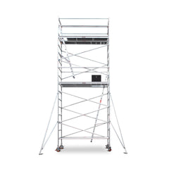 5.9m - 6.2m Wide Aluminium Mobile Scaffold Base Tower with 4 Outriggers