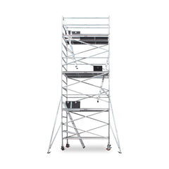 6.3m - 6.6m Wide Aluminium Mobile Scaffold Base Tower with 2 Outriggers