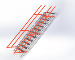12 Step Narrow Aluminium Adjustable Stair – From 1.91M to 2.67M High