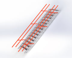 15 Step Wide Aluminium Adjustable Stair – From 2.39M to 3.33M High