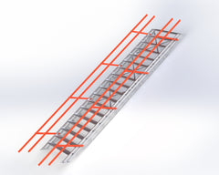 18 Step Wide Aluminium Adjustable Stair – From 2.87M to 4.0M High