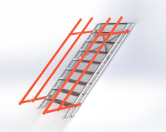 9 Step Narrow Aluminium Adjustable Stair – From 1.43M to 2.0M High