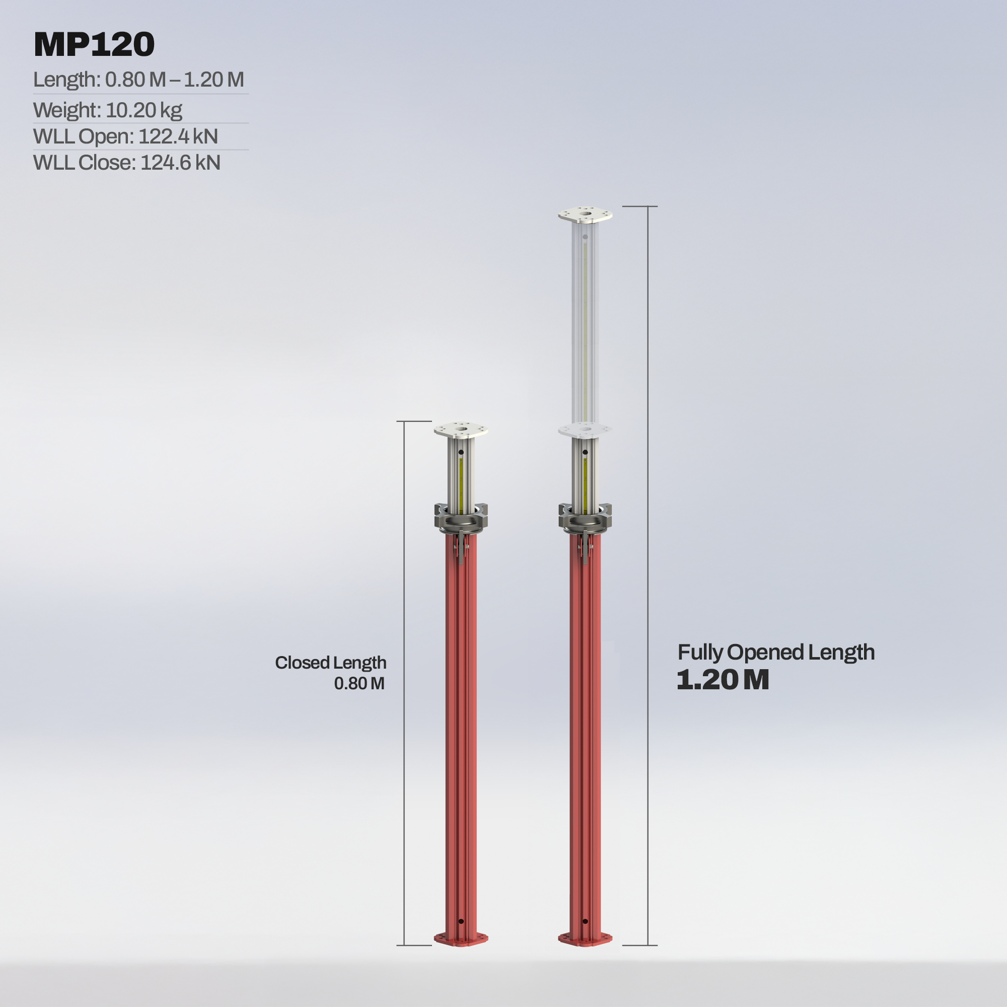 Turbo Aluminium Prop 0.80M-1.20M – Lightweight & High Strength