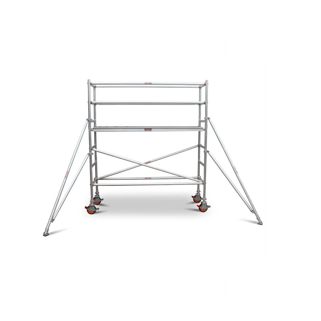1.9m – 2.2m Narrow Aluminium Mobile Scaffold Base Tower with 2 Outriggers