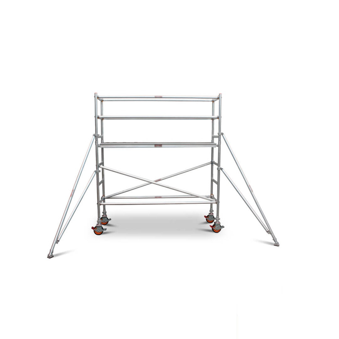 1.9m – 2.2m Narrow Aluminium Mobile Scaffold Base Tower with 4 Outriggers