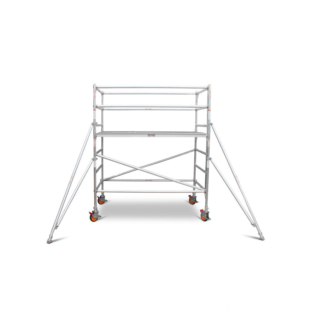 1.9m – 2.2m Wide Aluminium Mobile Scaffold Base Tower with 2 Outriggers