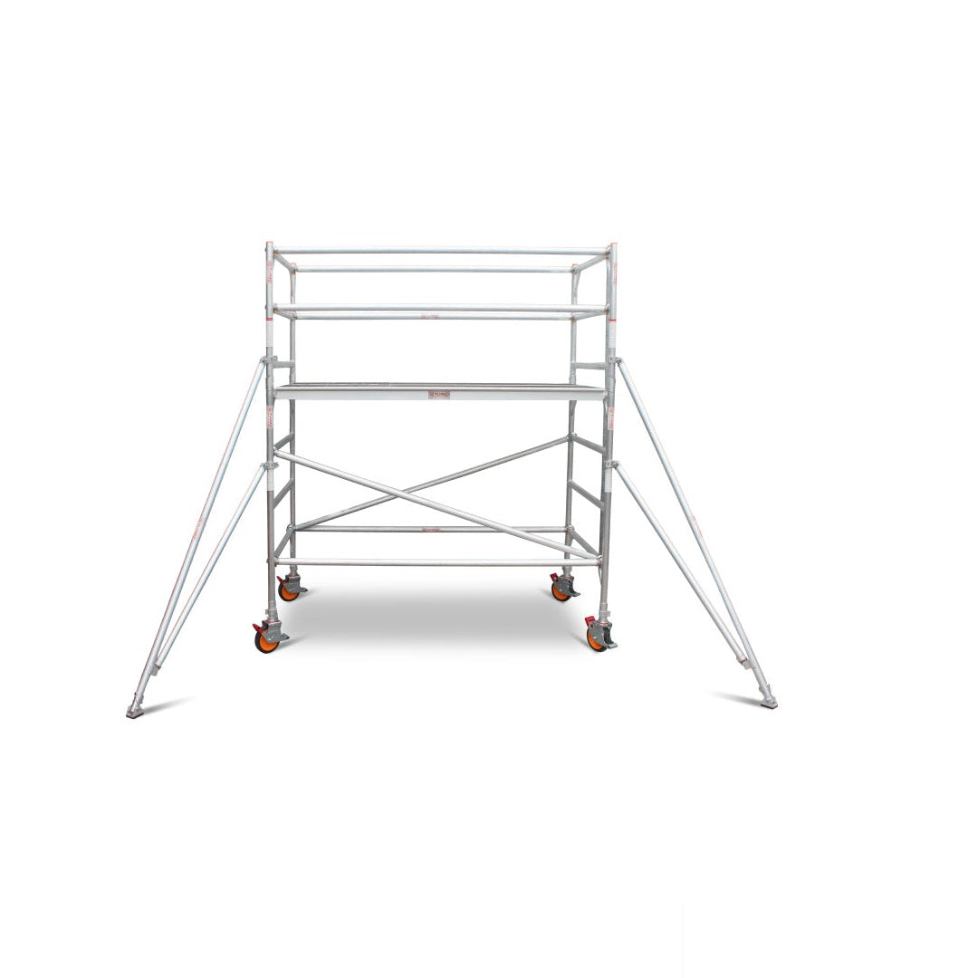 1.9m – 2.2m Wide Aluminium Mobile Scaffold Base Tower with 4 Outriggers