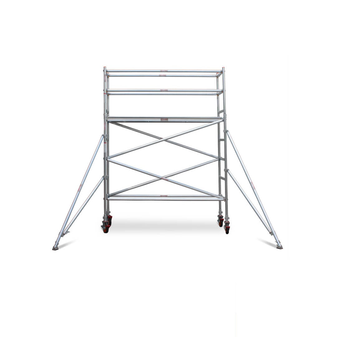 2.3m – 2.6m Narrow Aluminium Mobile Scaffold Base Tower with 2 Outriggers