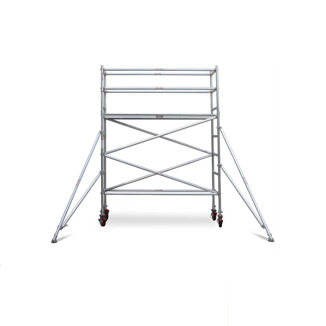2.3m – 2.6m Narrow Aluminium Mobile Scaffold Base Tower with 4 Outriggers