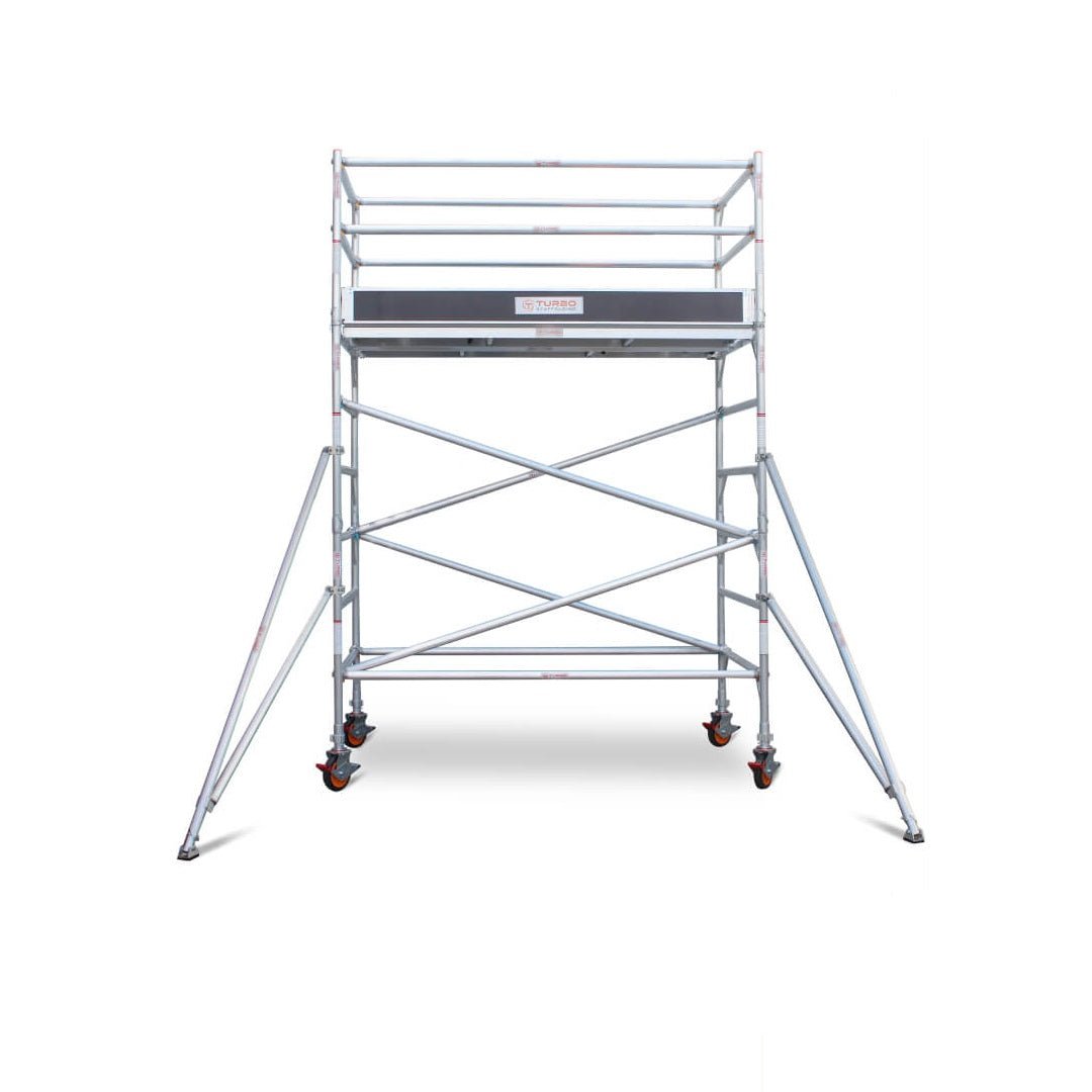 2.7m – 3.0m Wide Aluminium Mobile Scaffold Base Tower with 2 Outriggers & Kickboards