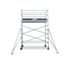 2.7m – 3.0m Wide Aluminium Mobile Scaffold Base Tower with 2 Outriggers & Kickboards