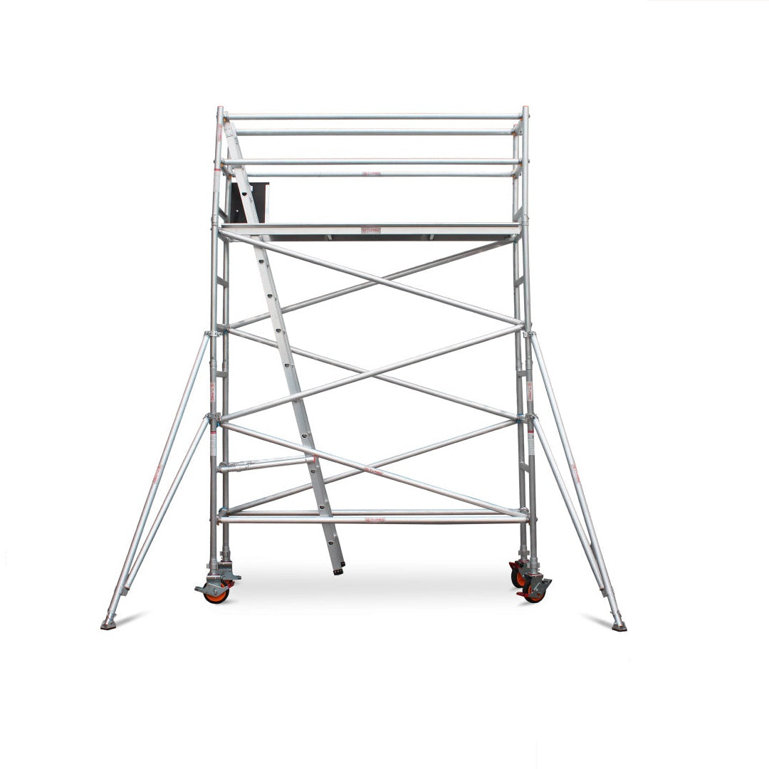 3.1m – 3.4m Narrow Aluminium Mobile Scaffold Base Tower with 4 Outriggers