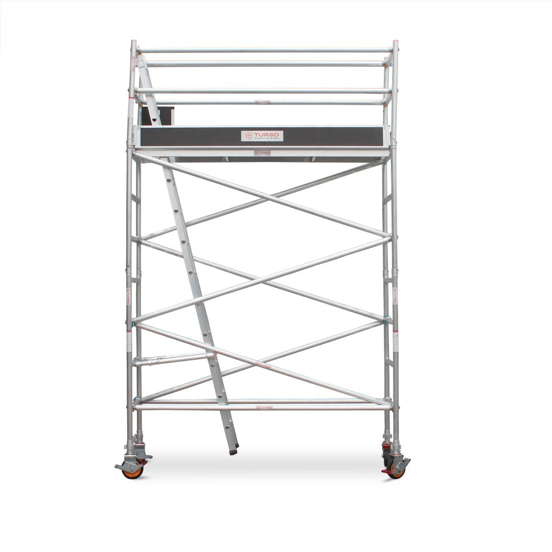 3.1m – 3.4m Narrow Aluminium Mobile Scaffold Base Tower with Kickboards