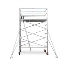 3.1m – 3.4m Wide Aluminium Mobile Scaffold Base Tower with 2 Outriggers