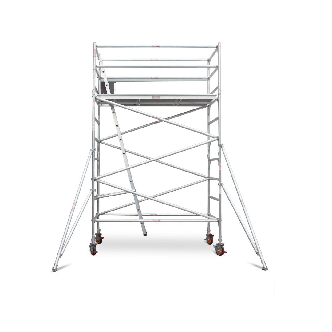 3.1m – 3.4m Wide Aluminium Mobile Scaffold Base Tower with 4 Outriggers