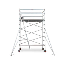 3.1m – 3.4m Wide Aluminium Mobile Scaffold Base Tower with 4 Outriggers