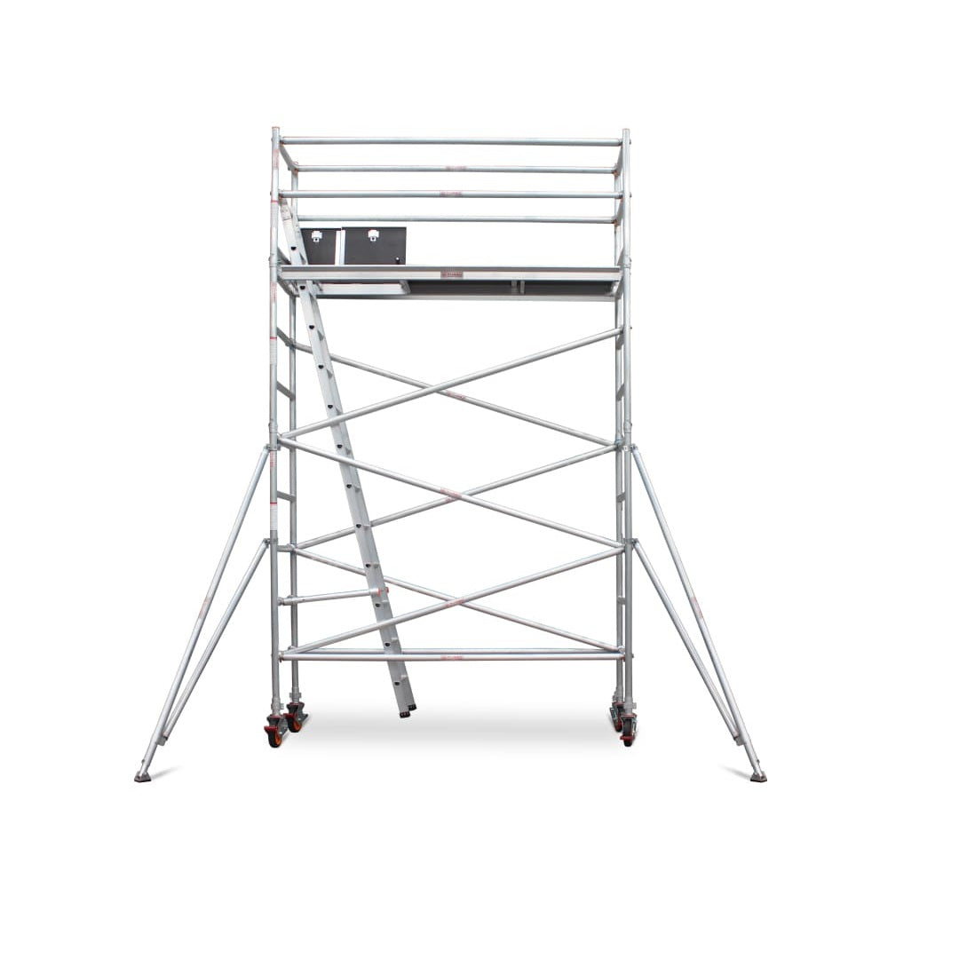 3.5m – 3.8m Narrow Aluminium Mobile Scaffold Base Tower with 2 Outriggers