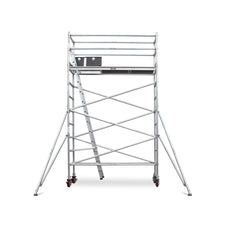 3.5m – 3.8m Narrow Aluminium Mobile Scaffold Base Tower with 2 Outriggers