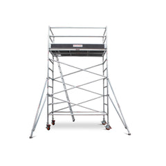 3.5m – 3.8m Wide Aluminium Mobile Scaffold Base Tower with 2 Outriggers & Kickboards