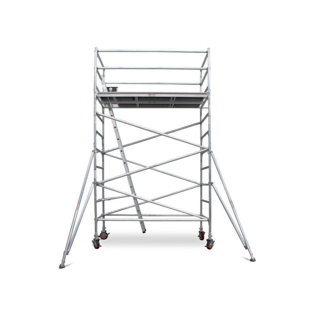 3.5m – 3.8m Wide Aluminium Mobile Scaffold Base Tower with 4 Outriggers