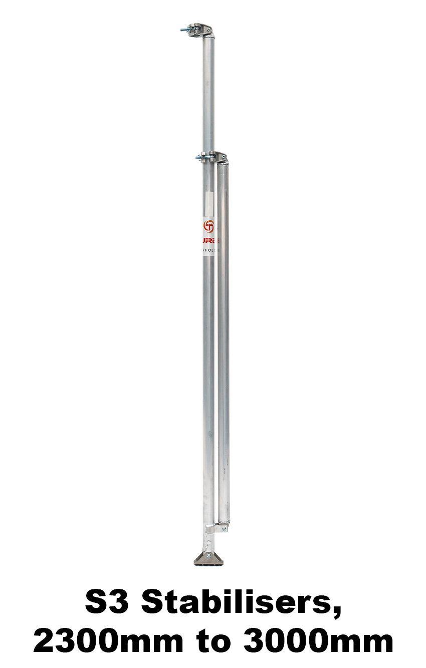 3.9m - 4.2m Narrow Aluminium Mobile Scaffold Base Tower with 4 Outriggers