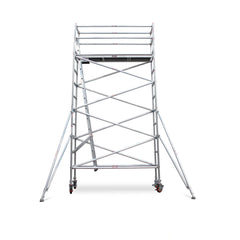 3.9m - 4.2m Narrow Aluminium Mobile Scaffold Base Tower with 4 Outriggers