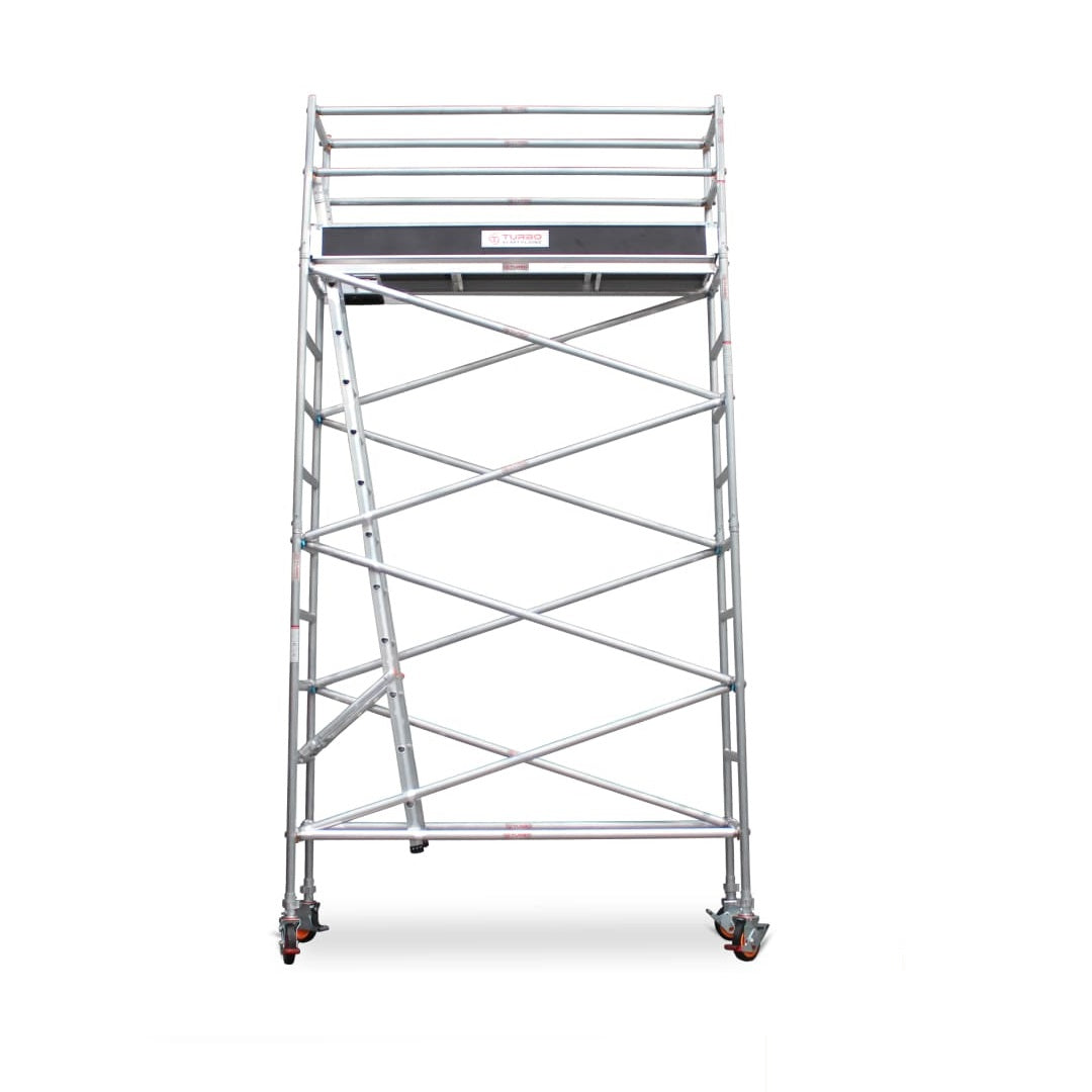 3.9m - 4.2m Narrow Aluminium Mobile Scaffold Base Tower with Kickboards