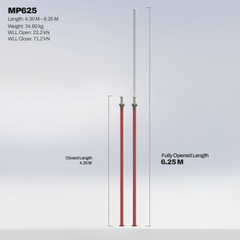 Turbo Aluminium Prop (4.30M - 6.25M) – Maximum Height, Maximum Strength