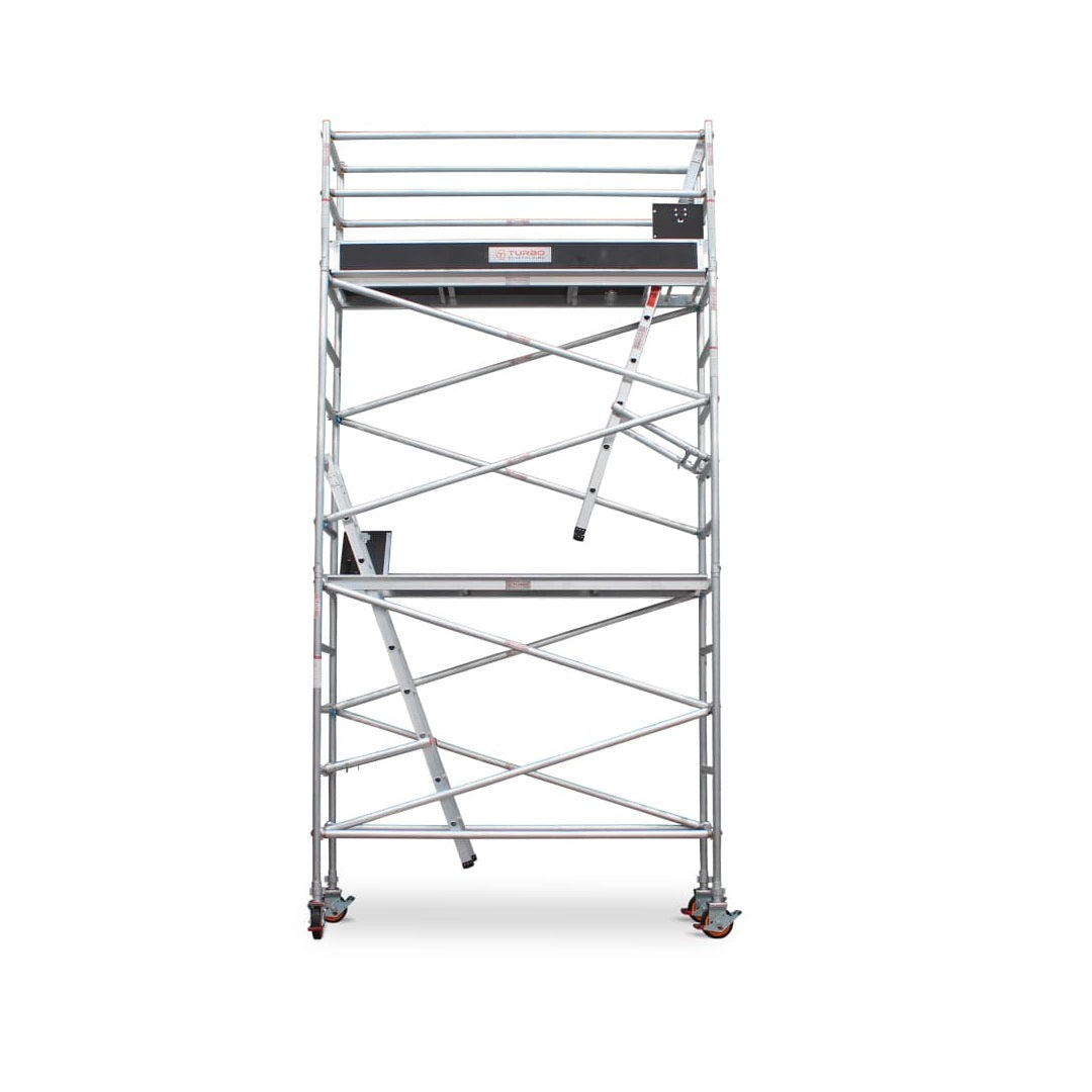 4.3m - 4.6m Narrow Aluminium Mobile Scaffold Base Tower with Kickboards