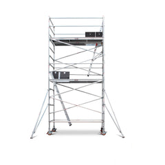 4.7m – 5.0m Wide Aluminium Mobile Scaffold Base Tower with 2 Outriggers