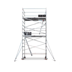 4.7m – 5.0m Wide Aluminium Mobile Scaffold Base Tower with 4 Outriggers
