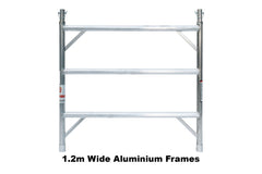 5.5m - 5.8m Wide Aluminium Mobile Scaffold Base Tower with 2 Outriggers