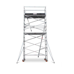 5.1m – 5.4m Wide Aluminium Mobile Scaffold Base Tower with 2 Outriggers & Kickboards