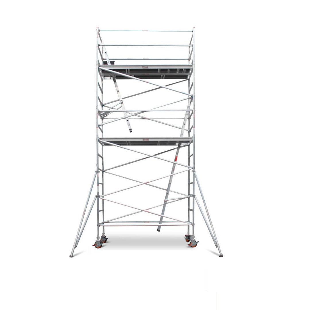 5.1m – 5.4m Wide Aluminium Mobile Scaffold Base Tower with 2 Outriggers