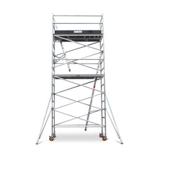 5.1m – 5.4m Wide Aluminium Mobile Scaffold Base Tower with 4 Outriggers & Kickboards