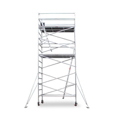 5.5m - 5.8m Wide Aluminium Mobile Scaffold Base Tower with 2 Outriggers